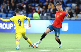 ep dani olmo delantero de la seleccion espanola de futbol sub-21 ante kazajistan