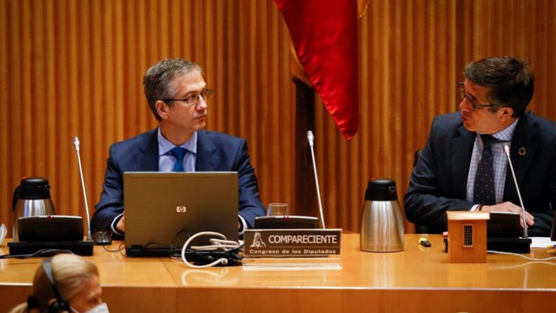 El gobernador del Banco de España, Pablo Hernández de Cos, en su comparecencia ante la Comisión del Congreso para la Reconstrucción el pasado mes de junio | CONGRESO ep el gobernador del banco de espana pablo hernandez de cos en su comparecencia ante la comision del