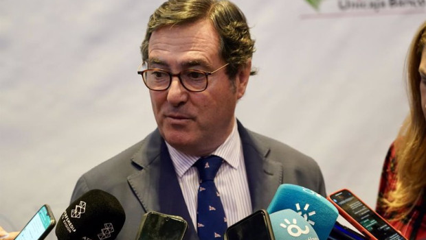 ep el pesidente de la ceoe antonio garamendi en declaraciones a la prensa despues de su