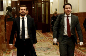 ep el presidente del pp pablo casado y el secretario general del partido teodoro garcia egea