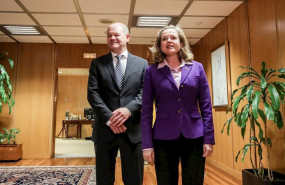 ep la ministra de economia y empresa nadia calvino y el vicecanciller y ministro aleman de finanzas