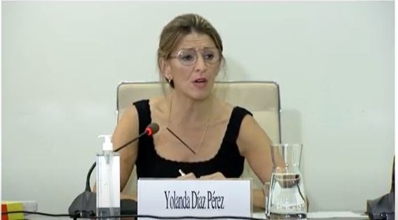 La ministra de Trabajo, Yolanda Díaz. | CONSEJO ECONÓMICO Y SOCIAL ep la ministra de trabajo yolanda diaz 20200726110502