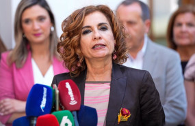 ep la vicepresidenta primera y ministra de hacienda maria jesus montero atiende a los medios de