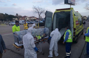 ep samu hace un simuladro de atencion por coronavirus con el despliegue de una estructura con tres
