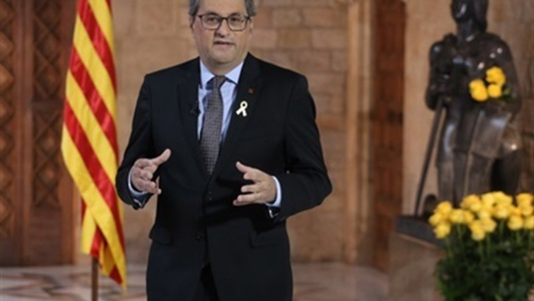 Torra recuerda a los presos del procés por Sant Jordi y pide a la comunidad internacional involucrarse con Cataluña | GOVERN ep torra recuerdalos presosprocessant jordipidela comunidad internacional involucrarsecataluna