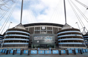 ep vista general de una de las fachadas del etihad stadium de manchester