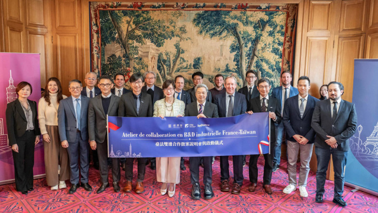 Taiwan-France project business leaders and organizers pose for a group photo. Photo source: MOEA, R.O.C. 02 2