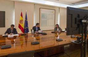 ep d-i el ministro de sanidad salvador illa el presidente del gobierno pedro sanchez se reunen por