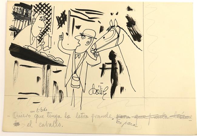 Dibujo de la obra del caricaturista Dátile | BIBLIOTECA NACIONAL DE ESPAÑA ep dibujola obracaricaturista datile
