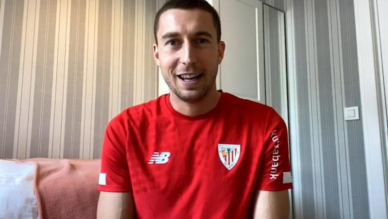 ep el jugador del athletic club oscar de marcos en una rueda de prensa desdecasa ep el jugador del athletic club oscar de marcos en una rueda de prensa desdecasa