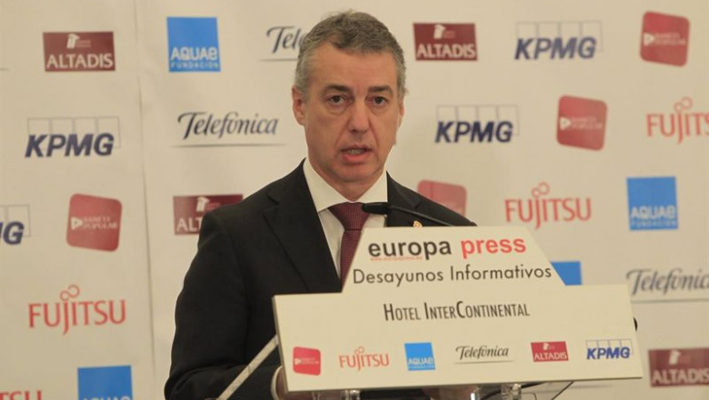 El Lendakari Iñigo Urkullu en los desayunos de Europa Press | EUROPA PRESS - Archivo ep el lendakari inigo urkullu en los desayunos de europa press