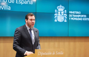 ep el ministro de transportes oscar puente a 22 de marzo de 2024 en sevilla andalucia espana