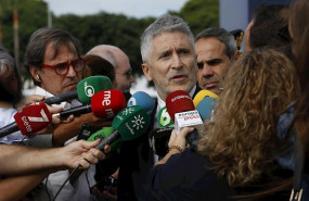 ep el ministro del interior en funciones fernando grande-marlaska catiende a los medios de