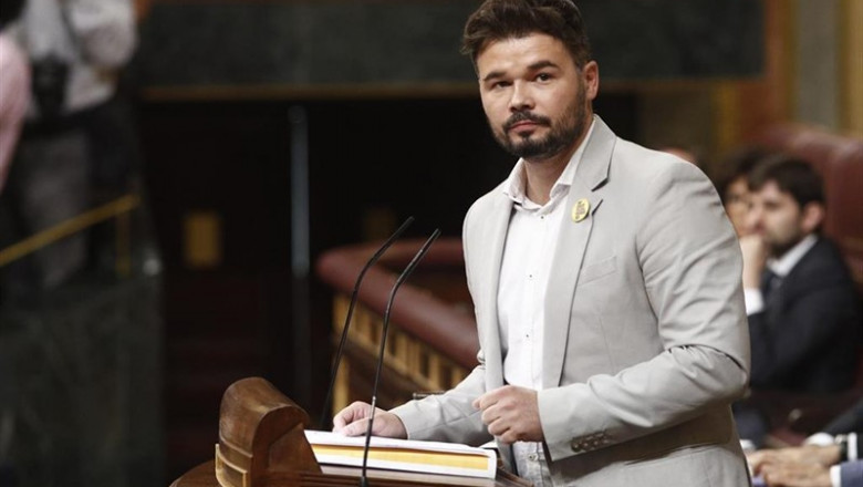 ep el portavoz de erc en el congreso de los diputados gabrel rufian durante su discurso previo a la