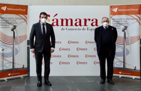 ep el presidente ejecutivo de manpowergroup raul grijalba y el de la camara de comercio de espana