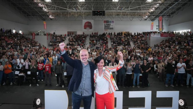 ep el secretario general de ccoo unai sordo y la secretaria general de ccoo de catalunya belen lopez