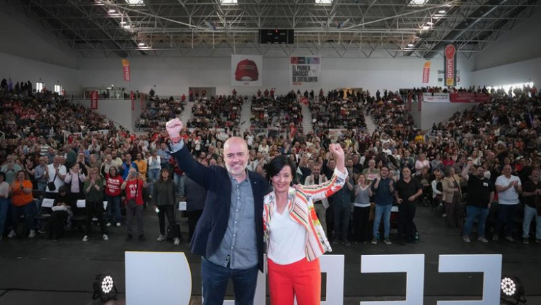 El secretario general de CC.OO., Unai Sordo, y la secretaria general de CC.OO. de Catalunya, Belén López | DAVID ZORRAKINO - EUROPA PRESS ep el secretario general de ccoo unai sordo y la secretaria general de ccoo de catalunya belen lopez
