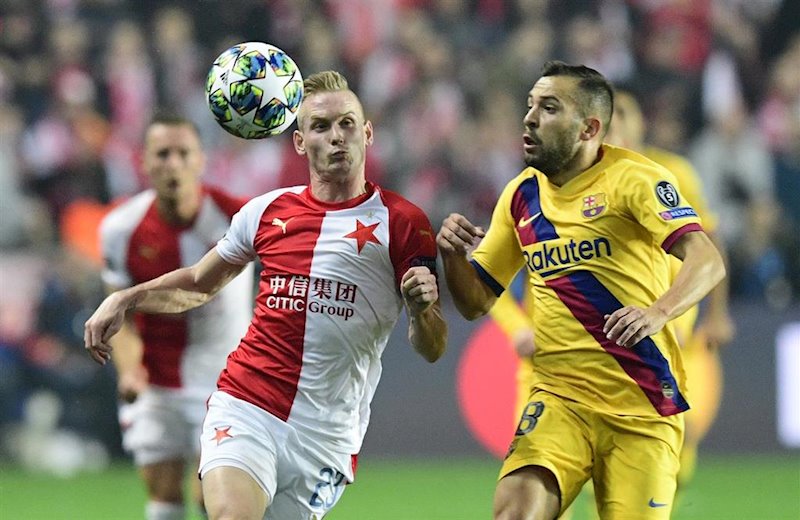 ep jordi alba en el slavia praga - barcelona