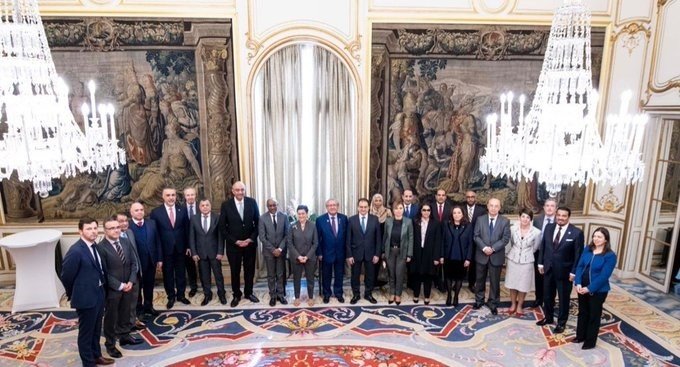 La ministra de Asuntos Exteriores, UE y Cooperación, con los embajadores árabes acreditados en España | TWITTER MINISTERIO DE EXTERIORES ep la ministra de asuntos exteriores ue y cooperacion con los embajadores arabes acreditados en