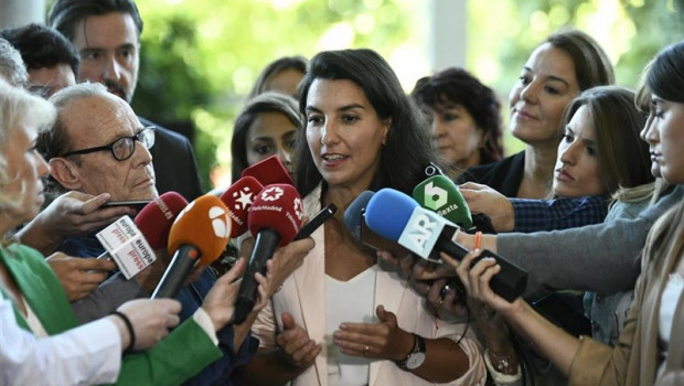 ep la portavoz de vox en la asamblea de madrid rocio monasterio atiende a los medios de comunicacion