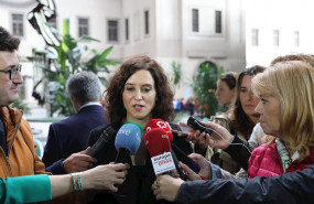 ep la presidenta de la comunidad de madrid isabel diaz ayuso atiende a los medios de comunicacion