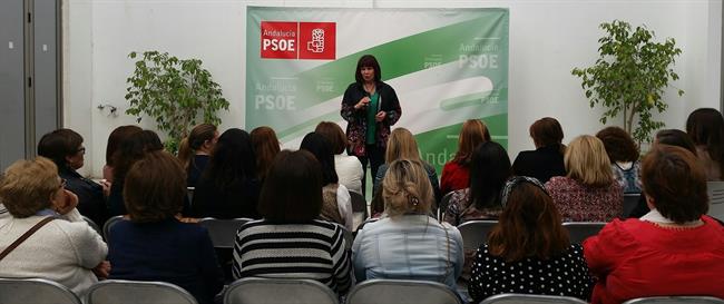 La presidenta del PSOE-A, Micaela Navarro, en un acto en Sevilla | EUROPA PRESS/PSOE-A ep la presidentapsoe-a micaela navarro enactosevilla