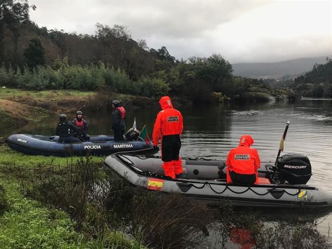 Cuarto día de búsqueda de un pescador desaparecido en el Río Miño. | MINISTERIO DE DEFENSA ep cuarto diabusquedaun pescador desaparecidorio mino