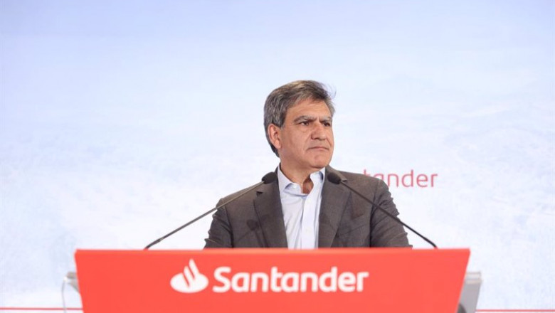 El consejero delegado de Santander, José Antonio Álvarez, interviene en una rueda de prensa para presentar los resultados del primer trimestre de 2022, en Ciudad Grupo Santander, a 26 de abril de 2022, en Boadilla del Monte, Madrid (España). | Eduardo Parra - Europa Press ep el consejero delegado de santander jose antonio alvarez interviene en una rueda de prensa para
