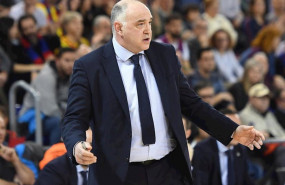 ep el entrenador del real madrid de baloncesto pablo laso en el clasico en el palau de la temporada