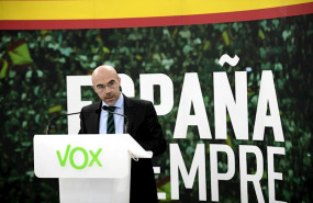 ep el jefe de la delegacion de vox en el parlamento europeo jorge buxade en una rueda de prensa en