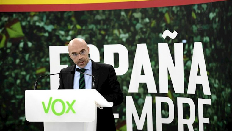 El jefe de la delegación de Vox en el Parlamento Europeo, Jorge Buxadé en una rueda de prensa, en una imagen de archivo | Óscar Cañas - Europa Press - Archivo ep el jefe de la delegacion de vox en el parlamento europeo jorge buxade en una rueda de prensa en