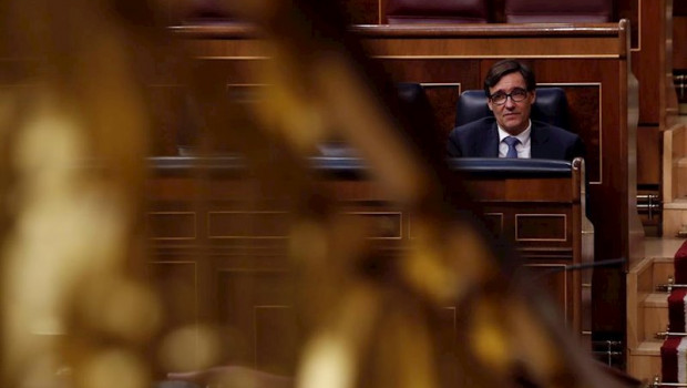 ep el ministro de sanidad salvador illa durante el pleno del congreso