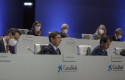 ep el presidente de caixabank jose ignacio goirigolzarri centro durante una reunion de la junta