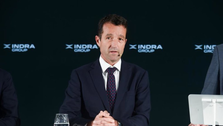 ep el presidente de indra group angel escribano durante la rueda de prensa tras la presentacion de