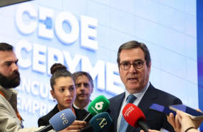 ep el presidente de la ceoe antonio garamendi atiende a los medios de comunicacion durante el