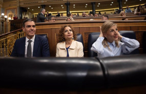 ep el presidente del gobierno pedro sanchez la vicepresidenta primera y ministra de hacienda maria