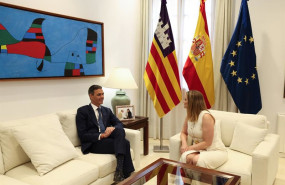 ep el presidente del gobierno pedro sanchez y la presidenta de las islas baleares marga prohens