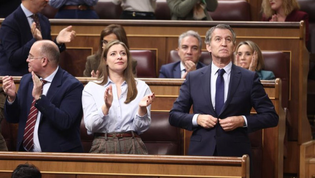 ep el secretario general del pp miguel tellado la portavoz del pp en el congreso ester munoz y el