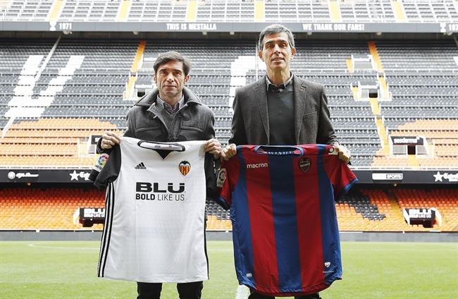 Juan Ramón López Muñiz posa con Marcelino en la previa del derbi valenciano | VALENCIA CF ep juan ramon lopez muniz posamarcelinola previaderbi valenciano