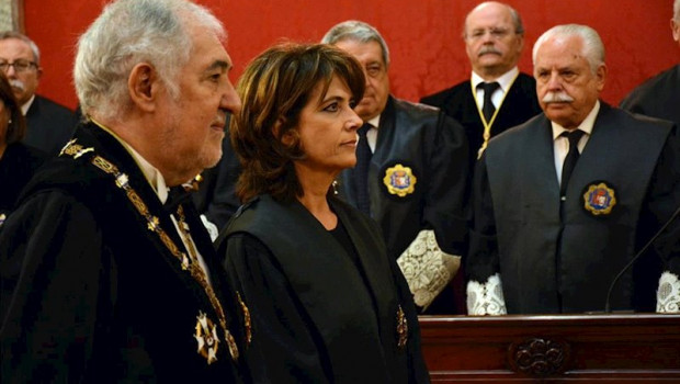 ep la nueva fiscal general del estado dolores delgado d junto con el magistrado candido