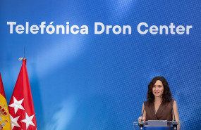 ep la presidenta de la comunidad de madrid isabel diaz ayuso durante su visita a telefonica dron ep la presidenta de la comunidad de madrid isabel diaz ayuso durante su visita a telefonica dron
