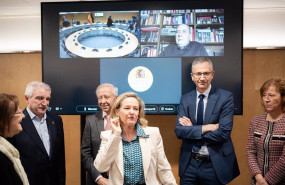 ep la vicepresidenta primera y ministra de economia comercio y apoyo a la empresa nadia calvino c a