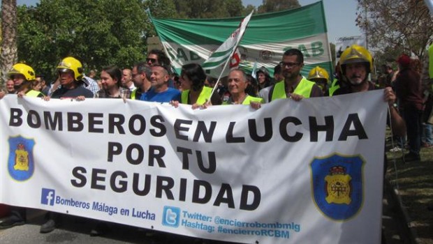 ep pablo iglesiasla manifestacionlos bomberosmalaga