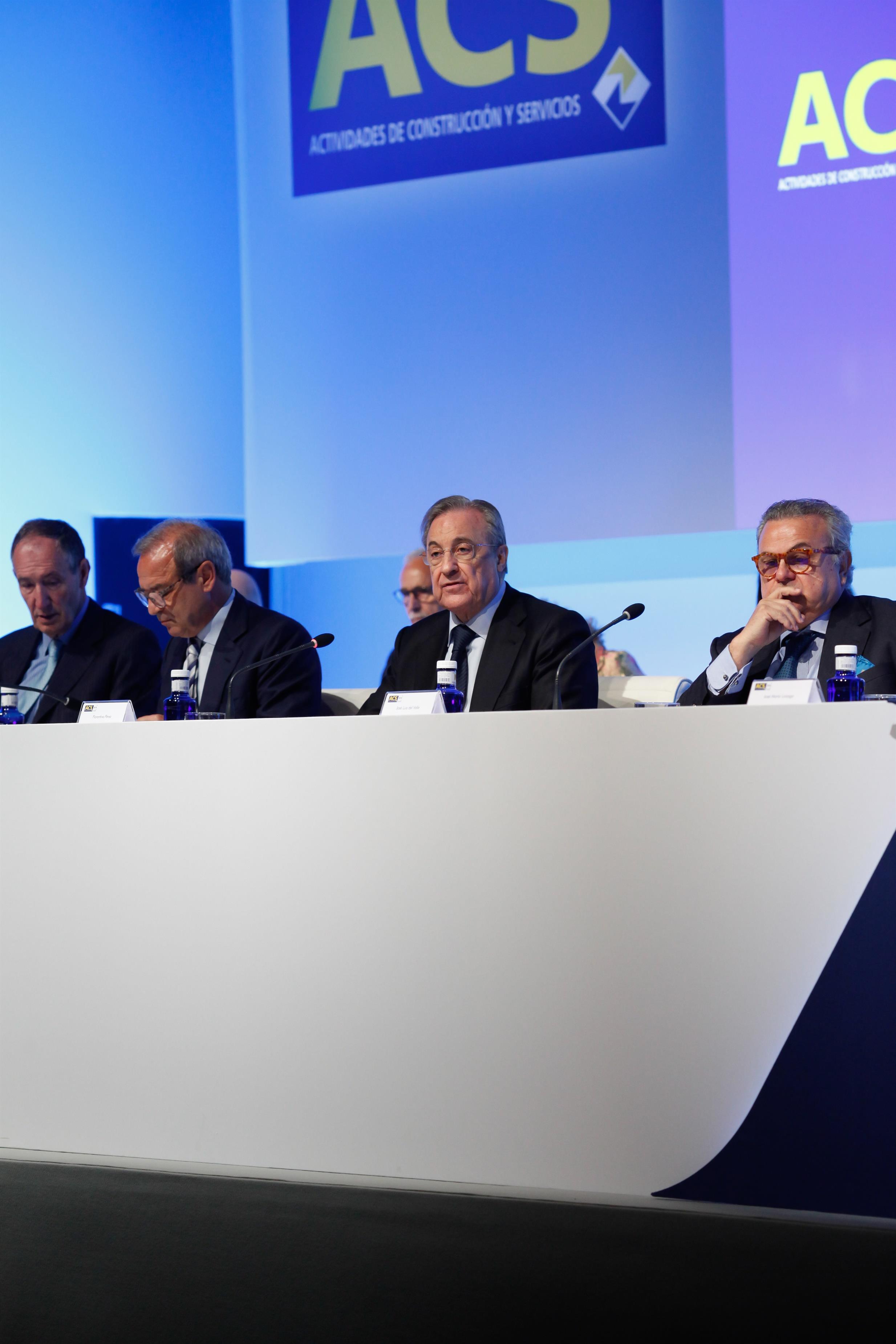 El presidente de ACS, Florentino Pérez, y el consejero delegado, Marcelino Fernández Verdes | ACS ep presidenteacs florentino perez yconsejero delegado marcelino ferna