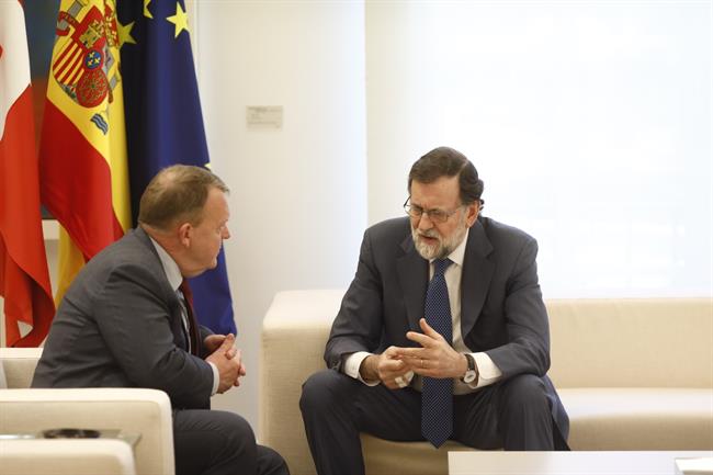 Rajoy recibe en la Moncloa al primer ministro de Dinamarca, Lars Lokke Rasmussen | EUROPA PRESS ep rajoy recibela moncloaprimer ministrodinamarca lars lokke rasmussen