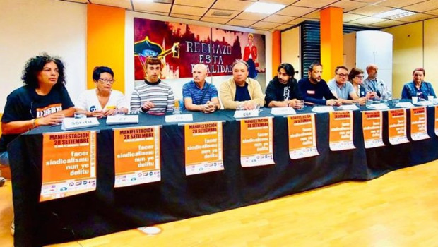 ep archivo representantes de los sindicatos convocantes de la manifestacion en apoyo a las 6 de la ep archivo representantes de los sindicatos convocantes de la manifestacion en apoyo a las 6 de la
