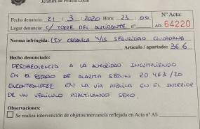 ep denuncia de la policia local de algeciras a una pareja por practicar sexo en el coche en estado