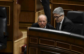 ep el ministro de interior fernando grande-marlaska dch mantiene una conversacion con el ministro de