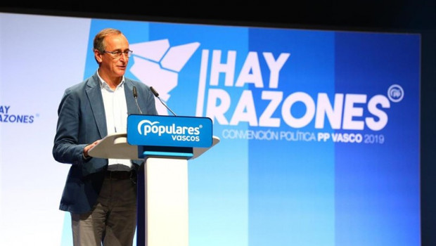 ep el presidente del pp en euskadi alfonso alonso interviene en la clausura de la convencion del pp