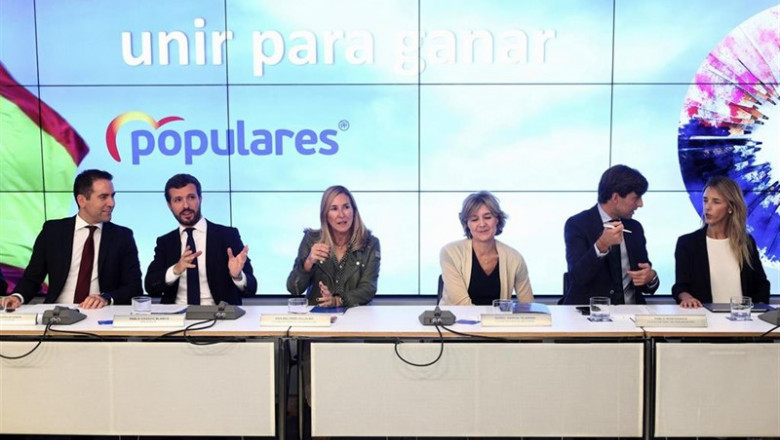 ep i-d el secretario general del partido popular teodoro garcia egea el presidente del pp pablo